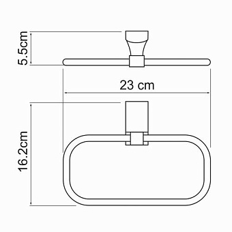 Полотенцедержатель WASSERKRAFT Exter K-5200 K-5260 светлая бронза 23см