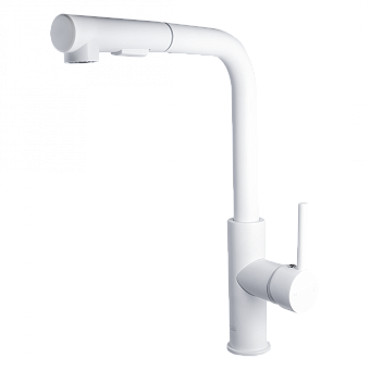 Смеситель для кухни Maxonor PL4287-8 поворотный излив белый