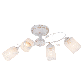 Люстра потолочная Eurosvet Francisco 30053/4 белый с золотом 60Вт 4 лампочек E14