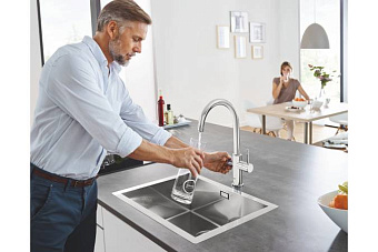 Смеситель для кухни GROHE Blue Home 31455000 высокий излив хром
