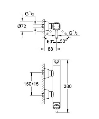 Смеситель для душа GROHE Grandera 23316IG0 золото/хром