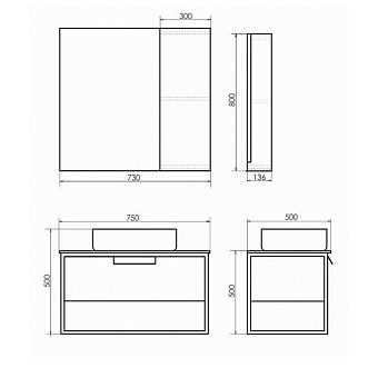 Пенал подвесной Comforty Кёльн 00004149530CF 24х34х110см дуб тёмный