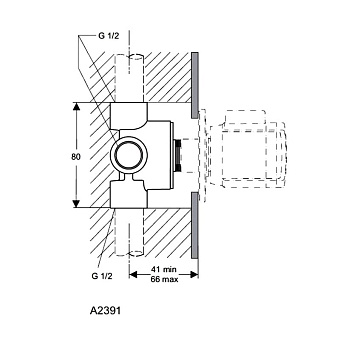Внутренняя часть смесителя IDEAL STANDARD BUILTIN A2391NU