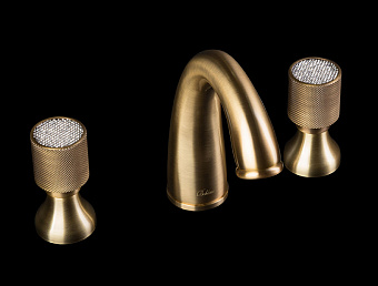 Смеситель для раковины Boheme Royal Cristal 317-Royal/CRST бронза