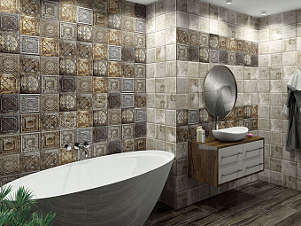 Настенная плитка MAINZU Tin-Tile PT02865 Nero 20х20см 1кв.м. матовая