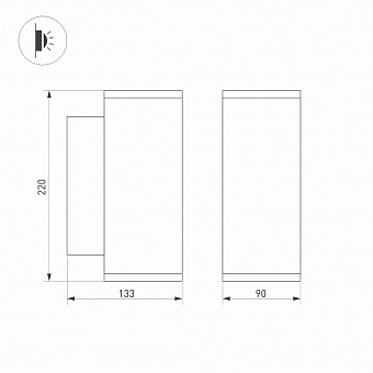Светильник фасадный Arlight LGD-Forma 029970 24Вт IP54 LED чёрный
