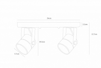 Спот Arte Lamp MIZAR A1311PL-2WH 50Вт 2 лампы GU10
