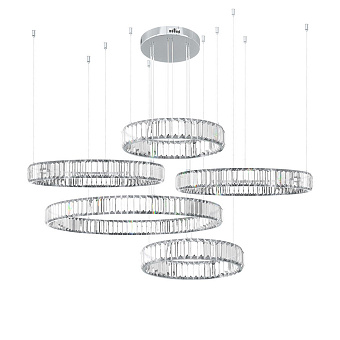 Светильник подвесной Loft It Crystal ring 10135/5 Chrome 275Вт LED