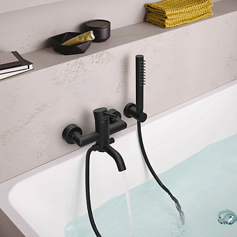 Смеситель для ванны Paini Cox 78PZ100 чёрный брашированный