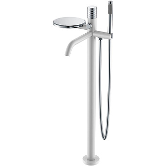 Смеситель для ванны Boheme Stick 129-WCR белый/хром