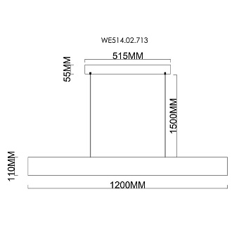 Светильник подвесной WERTMARK EDDA WE514.02.713 24Вт LED