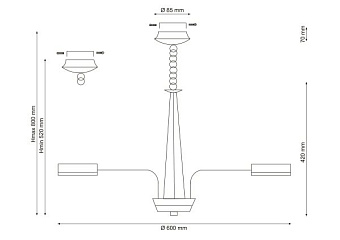 Люстра подвесная Lucia Tucci NATURA 157.6 30Вт 6 лампочек LED