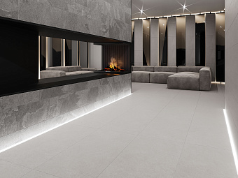 Матовый керамогранит ESTIMA Luna LN04/NS_R9/80x80x11R/GC чёрный 80х80см 1,28кв.м.