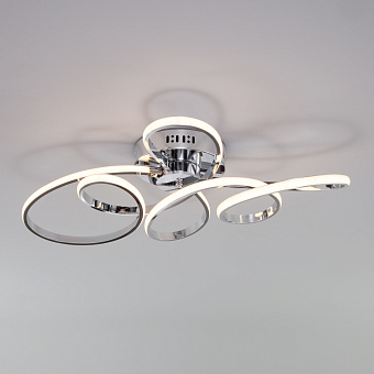 Светильник потолочный Eurosvet Shaft 90127/2 хром 128Вт LED