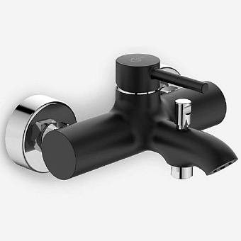 Смеситель для ванны IDEAL STANDARD CERALINE BC199U4 матовый чёрный/хром