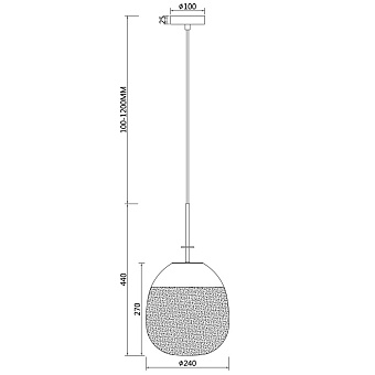 Светильник подвесной Maytoni Lune P072PL-L5W3K 5Вт LED