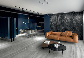 Полированный керамогранит SERENISSIMA Gemme 1058940 Black Mirr.Lux/Ret Ra 60х120см 1,44кв.м.