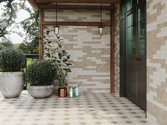 Матовый керамогранит KERAMA MARAZZI Брюссель SG244400N бежевый темный матовый 24х24см 1,09кв.м.