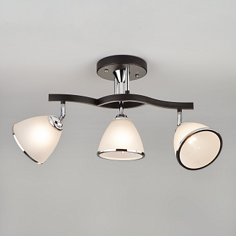 Люстра потолочная Eurosvet Ontario 9612/3 хром/венге 40Вт 3 лампочек E27