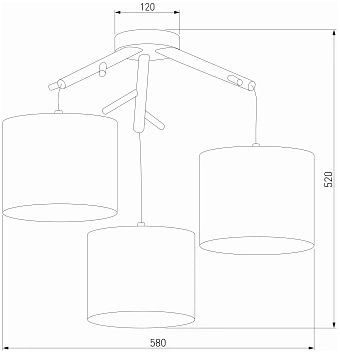 Светильник потолочный TK Lighting Albero 6553 60Вт E27