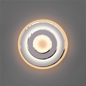 Светильник настенный Eurosvet Contorni 90185/1 белый/хром 15Вт LED