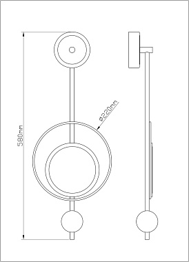 Светильник настенный Arte Lamp POLARIS A2604AP-7GO 7Вт LED