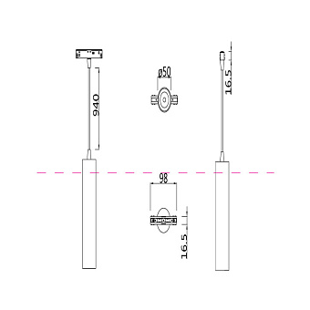 Магнитный трековый светильник Maytoni Track lamps TR016-2-12W4K-B 12Вт LED чёрный