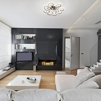 Светильник потолочный Eurosvet Rosca 90236/8 чёрный кофе Smart 230Вт LED