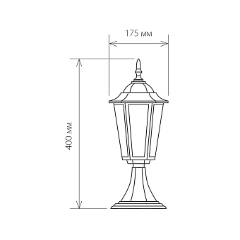 Светильник ландшафтный Elektrostandard Claro a035743 GL 1004S 60Вт IP44 E27 чёрное золото