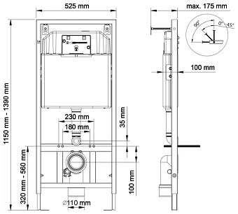 Инсталляция для подвесного унитаза BERGES NOVUM 040000