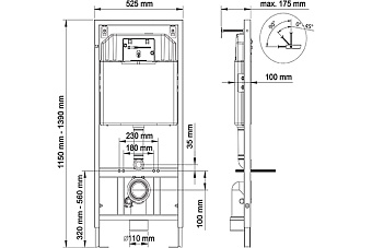 Инсталляция для подвесного унитаза BERGES NOVUM 040264