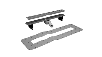 Душевой лоток RADAWAY 5L095A/5R095B 30х117,2см горизонтальный сток с решёткой под плитку