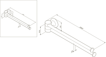 Полотенцедержатель AM-PM Like A8032600 хром 38см