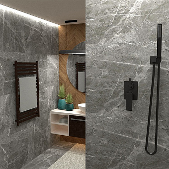 Смеситель для ванны Paini Grazia 21PZ6911 чёрный брашированный