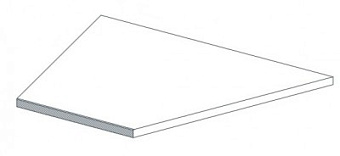 Угол Atlas Concord Россия Rinascente 620090000915 Grey Lineare Angolo Dx 30х60см