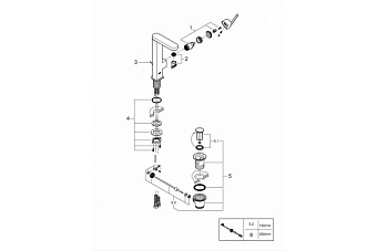 Смеситель для раковины GROHE Plus 23851003 хром