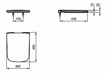 Сиденье для унитаза IDEAL STANDARD J505801 с микролифтом