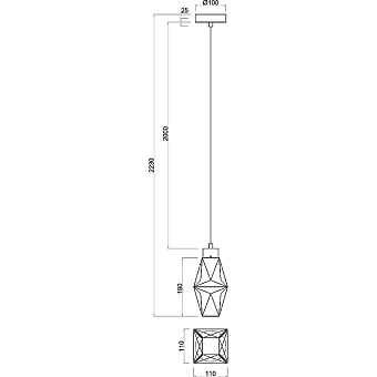 Светильник подвесной Maytoni Coctail time MOD325PL-01G 28Вт G9