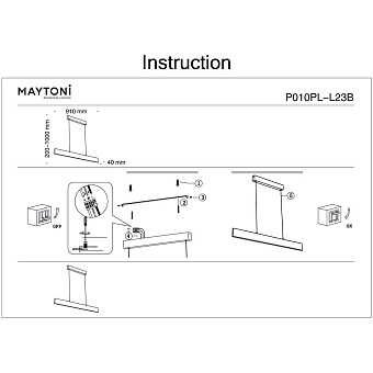 Светильник подвесной Maytoni Step P010PL-L23B 20,6Вт LED