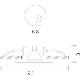 Светильник точечный встраиваемый Arte Lamp AQUA A2024PL-1CC 50Вт GU10