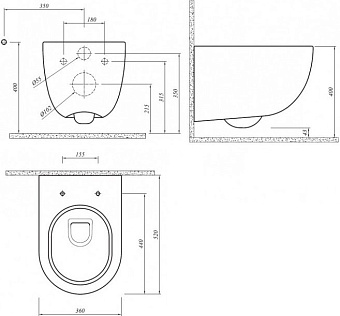Унитаз подвесной Kale ZERO 40965 ободковый с микролифтом