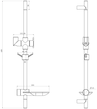 Штанга для душа LEMARK LM8062C хром