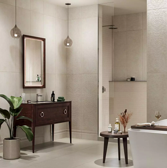 Настенная плитка KERAMA MARAZZI Монсеррат 14044R структура серый светлый матовый обрезной 40х120см 1,44кв.м. матовая