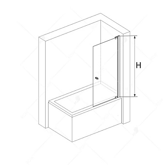 Стеклянная шторка на ванну RGW Screens 011110207-31 SC-102 150х70см