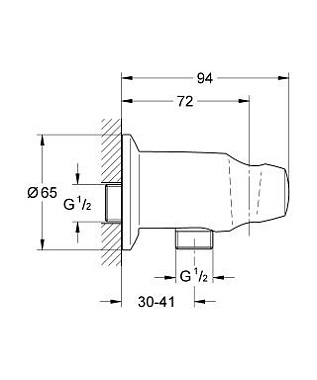 Шланговое подключение GROHE 28406000 хром