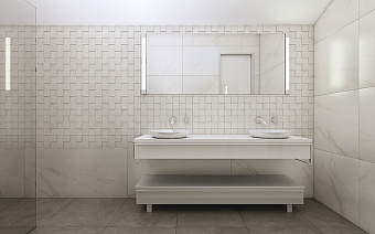 Керамическая мозаика ESTIMA IDEAL Mosaic/ID01_PS/30x30/5x5 белый 30х30см 0,9кв.м.