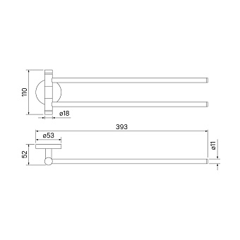 Полотенцедержатель IDDIS Sena SENSS20i49 хром 5,2см