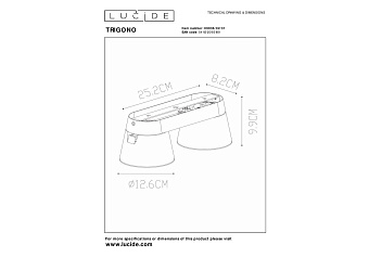 Светильник потолочный Lucide TRIGONO 09936/02/31 12Вт GU10
