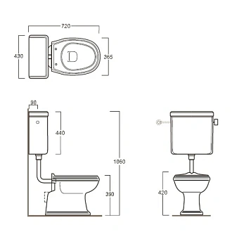Сливной бачок SIMAS Arcade AR812 bi