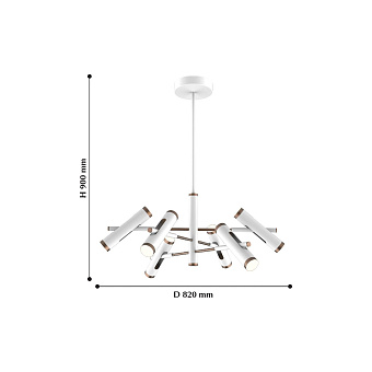 Люстра Favourite Duplex 2325-12P 36Вт 12 лампочек LED